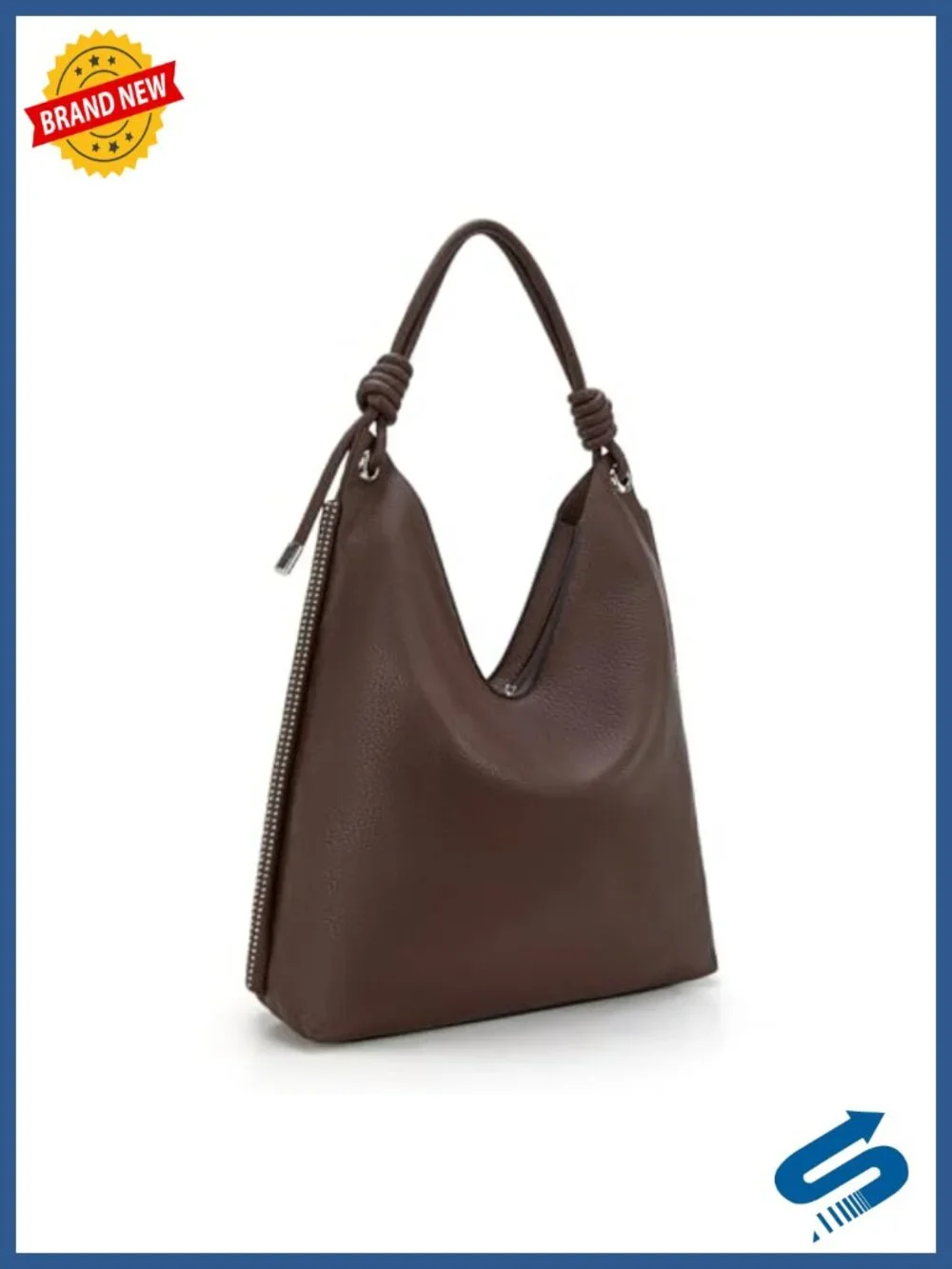 Soft Slouchy PU Leather Hobo Bag with Shoulder Strap